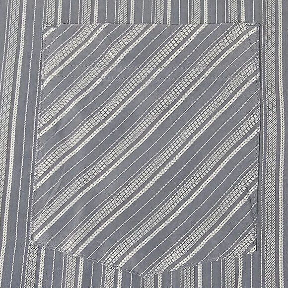 REI Mens Large‎ Blue Striped Short Sleeve Button Up Shirt Outdoors *Soft* - Picture 5 of 5